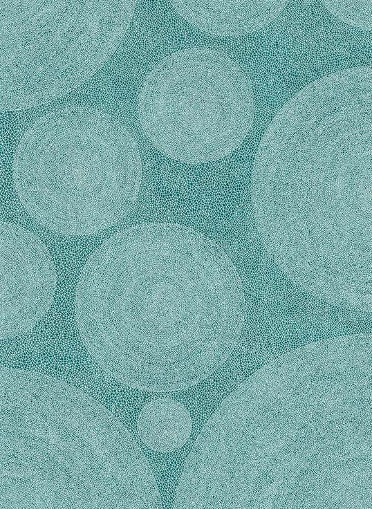 Surface en mosaïque céramique verte aux motifs circulaires illustrant des solutions décoratives adaptées à différents projets architecturaux