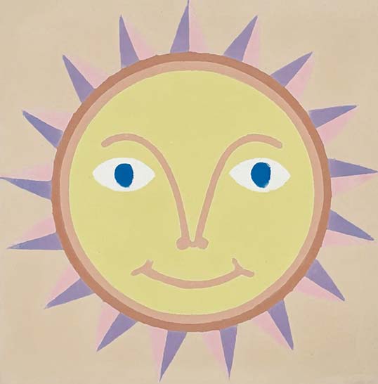 Carreau de ciment artisanal à motif soleil illustrant un décor durable et intemporel pour architecture intérieure